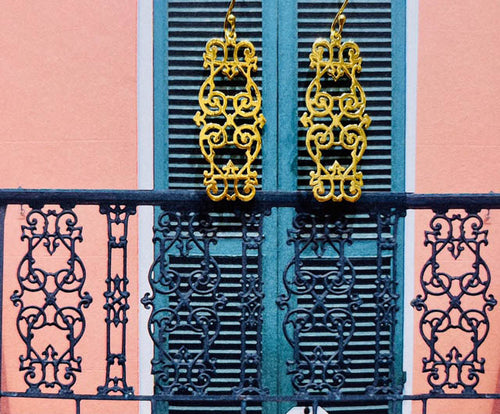 French Quarter Cast Iron Gold Plated Sterling
