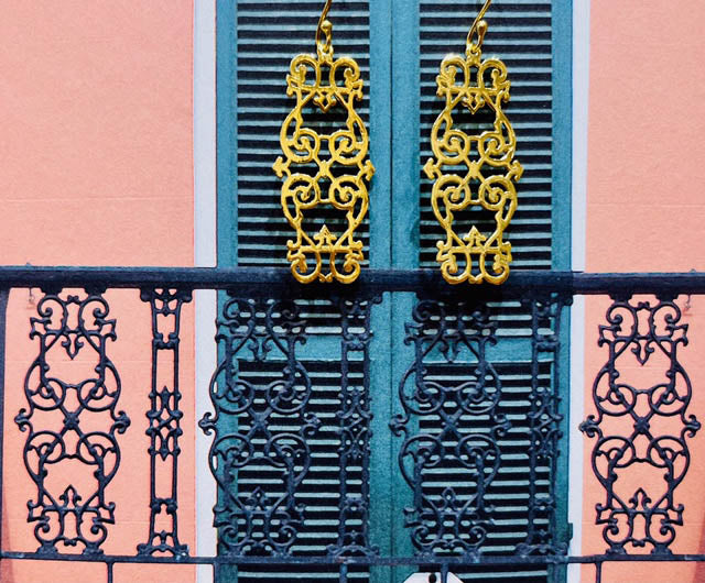 French Quarter Cast Iron Gold Plated Sterling