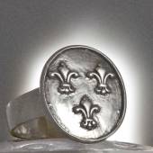 Bourbon Fleur d' Lys Ring  size 10