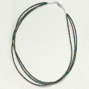 Czech Glass Green Beaded Necklace 20 inch