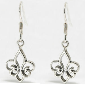 Hollow Fleur de Lis Earrings